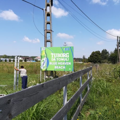 Panou structura metalica, banner Tuborg, Bannere Craiova, Panouri metalice cu folie poliplan Craiova